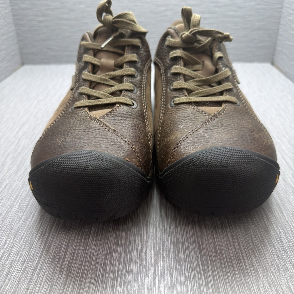 KEEN Utility Men's 9 Brown Leather ESD Safety Work Shoes Lace Up ASTM